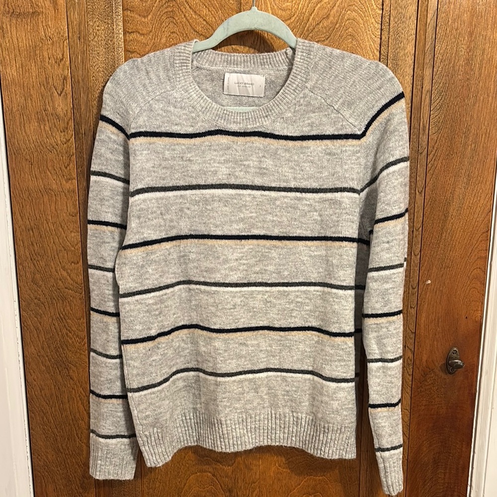 Gray Striped Sweater